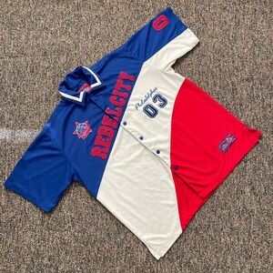 Vintage Single‎ Stitch Embroidered Philadelphia Rebel City Baseball Jersey